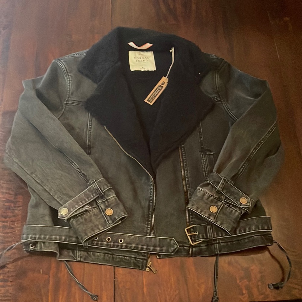 Normal Brand Women’s Denim Moto Jacket.